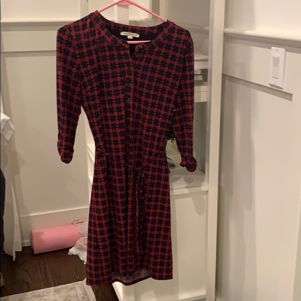 Red and black dress